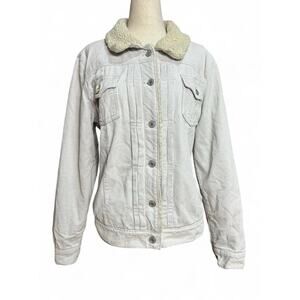 Vintage Y2K GAP Corduroy Sherpa Lined Trucker Jacket Sz Large